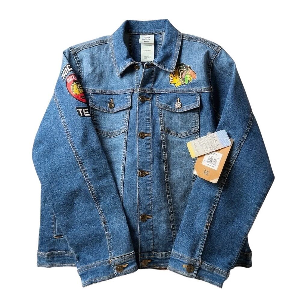 NHL Chicago Blackhawks Youth Denim Jacket XL 18/20 - Licensed Legacy Collection